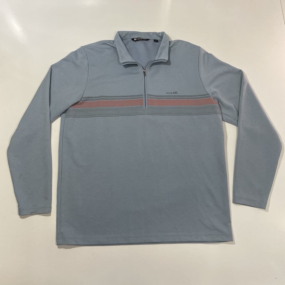 Travis Mathew Heater Pro Quarter Zip Pullover Men XL Gray Performance Layer Golf